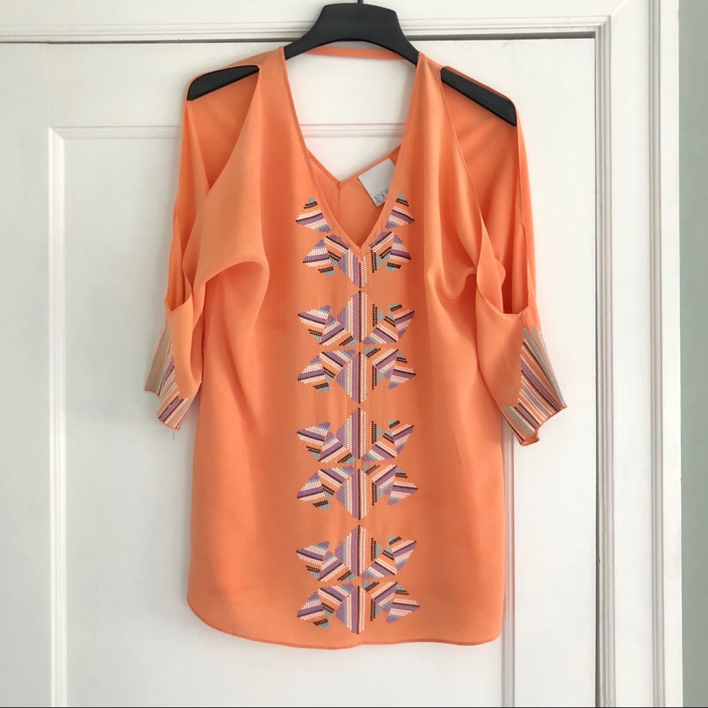 ADDISON Cold Shoulder Western Boho Embroidered Dress